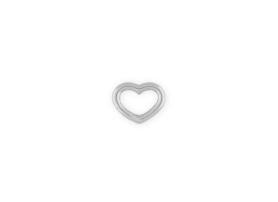 Heart Shaped Invisible Clasp in Sterling Silver