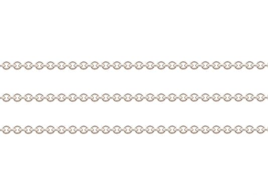 Silver chain on a white background
