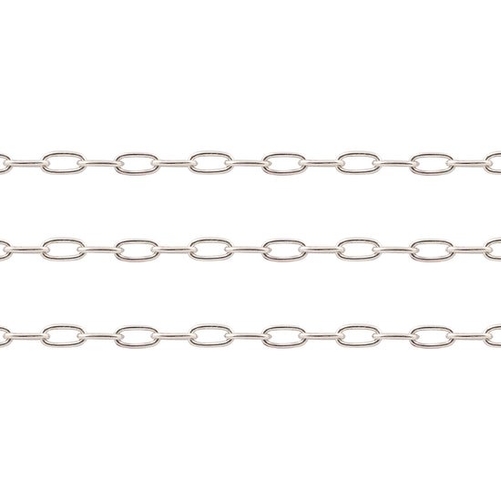 Silver chain on a white background