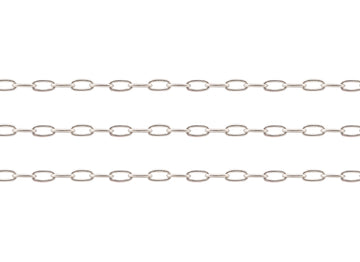 Silver chain on a white background