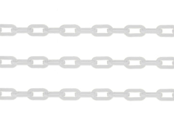 Sterling Silver 6.4mm Flat Paper Clip Chain RIVA Precision
