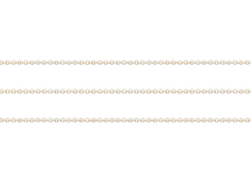 Silver rolo chain on a white background