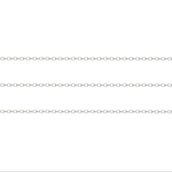 1.8mm Sterling Silver Rolo Chain By the Inch Riva Precision 