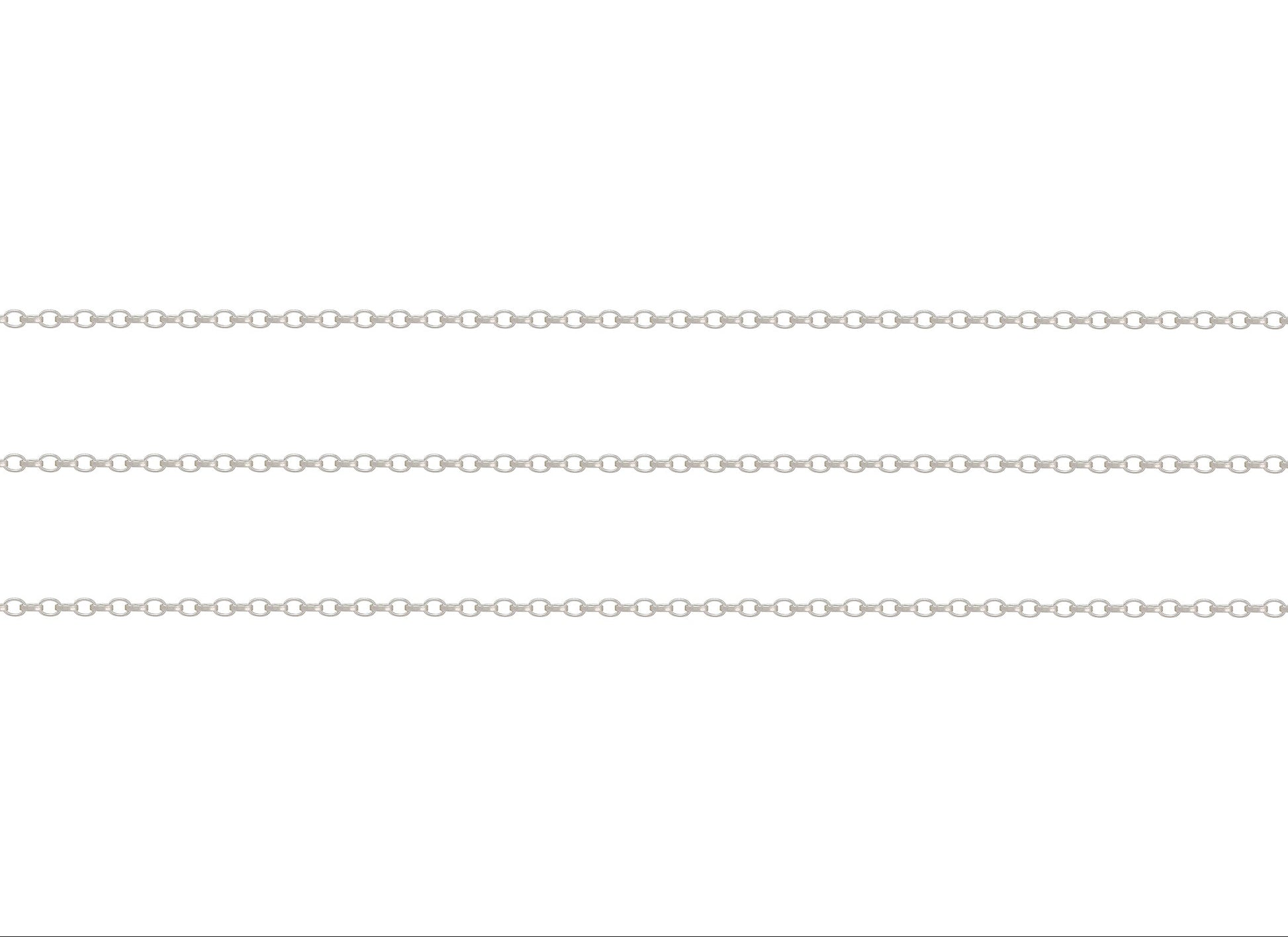 1.8mm Sterling Silver Rolo Chain By the Inch Riva Precision 