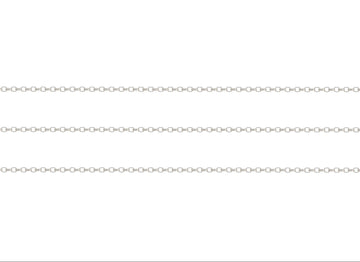 1.8mm Sterling Silver Rolo Chain By the Inch Riva Precision 