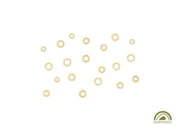 Round Jump Rings in Fairmined Gold