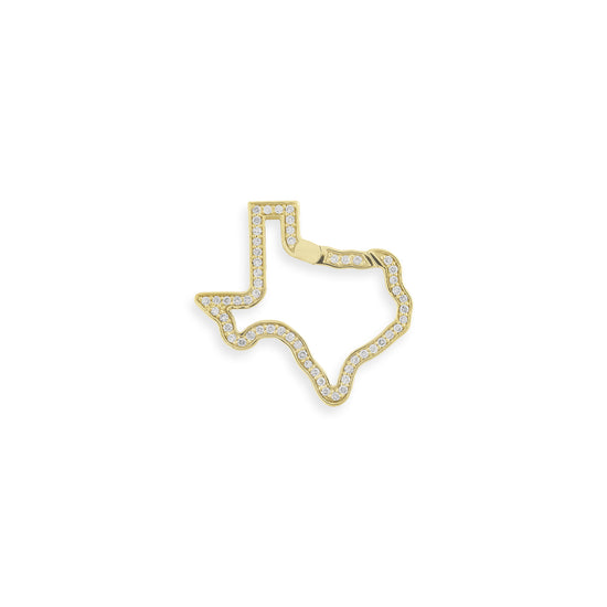 Jewelry Closure Invisible Clasp Texas Shaped 14K gold diamond pave high end jewelry Wholesale manufacturer 
