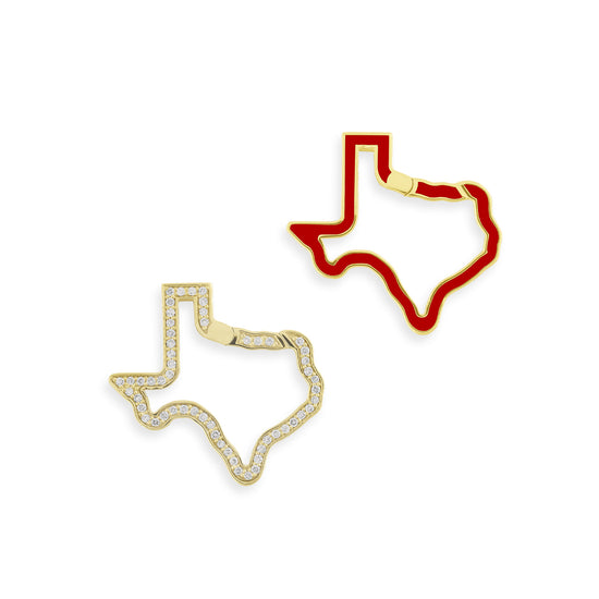 Jewelry Closure Invisible Clasp Texas Shaped 14K gold diamond pave high end jewelry Wholesale manufacturer 