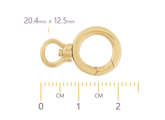 Flat Round Swivel Push Gate Clasp