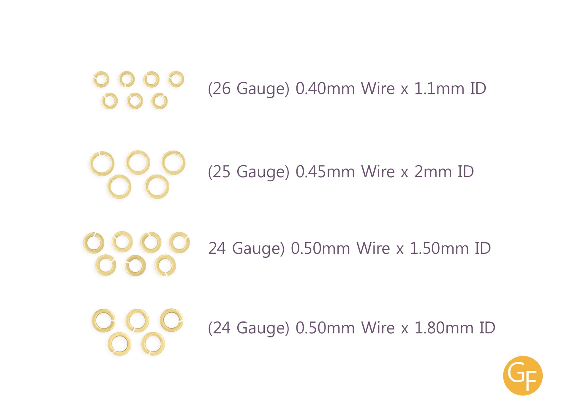 Round 14K gold-filled Jump rings wholesale jewelry findings 