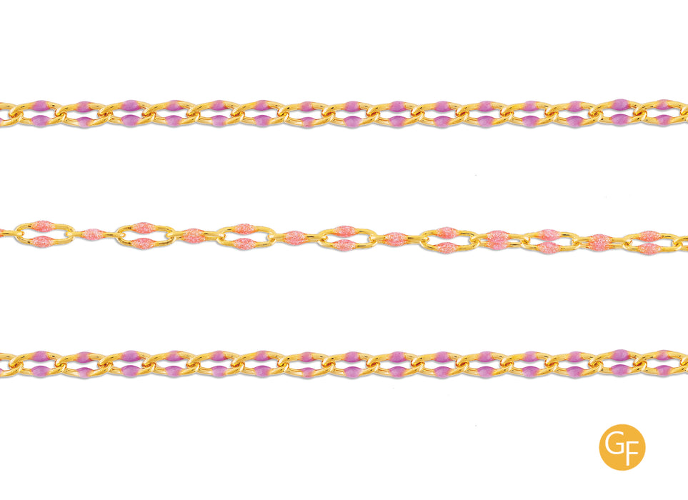 3mm Enameled Paperclip Chain By the Inch