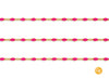 1.97mm Pink Enamel Mixed-Link Chain By the Inch