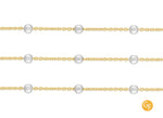 A gold-filled chain with sterling silver beads 