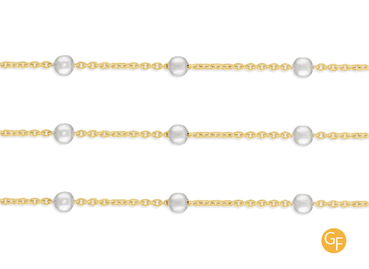 2.03mm Sterling Silver Satellite Gold-Filled Chain By the Inch