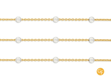 2.03mm Textured Sterling Silver Satellite Gold-Filled Chain By the Inch