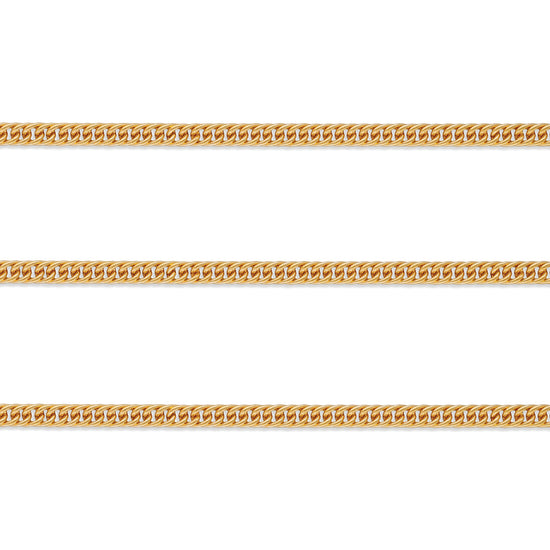 A gold-filled curb chain with bold, interconnected 1.5mm links.