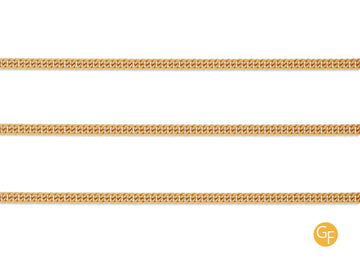 A gold-filled curb chain with bold, interconnected 1.5mm links.