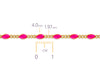 1.97mm Pink Enamel Mixed-Link Chain By the Inch