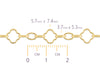 7.45mm Clover Mixed Link Chain By The Inch