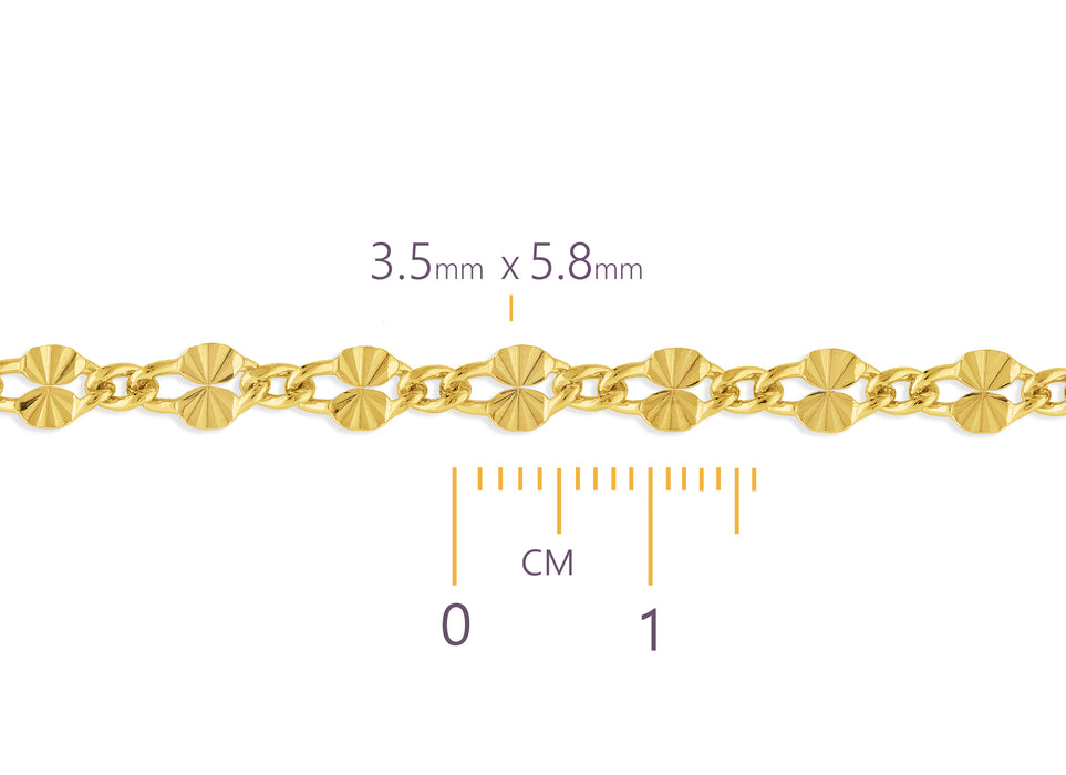 3.50mm Starburst Link Chain By The Inch