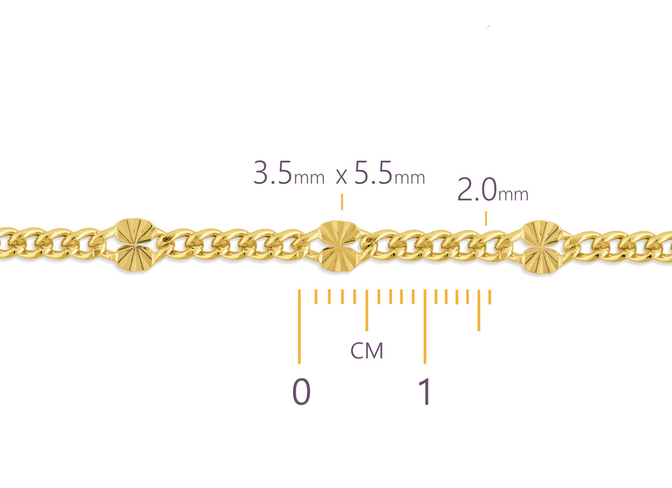 3.50mm Starburst Cable Chain By The Inch