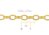 Gold Filled 5.25mm Textured Cable Chain  RIVA Precision 