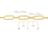 4.40mm Textured Mixed Paperclip Chain By The Inch