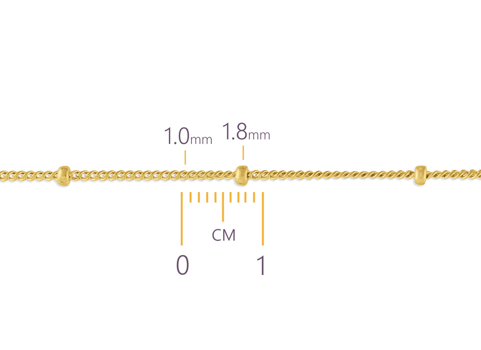 1.8mm Satellite Curb Chain By The Inch