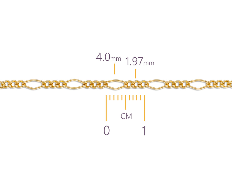 1.97mm Mixed-Link Chain By the Inch