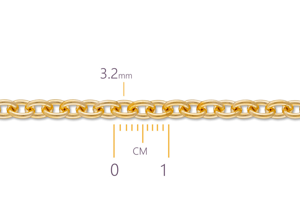 3.2mm Cable Chain By the Inch