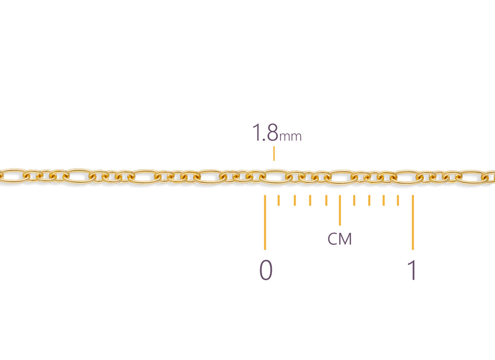 Round Wire Figaro Chain By the Inch