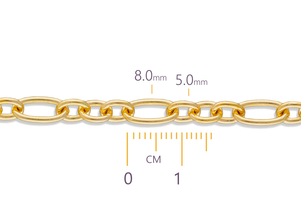 5mm Mixed-Link Chain By the Inch