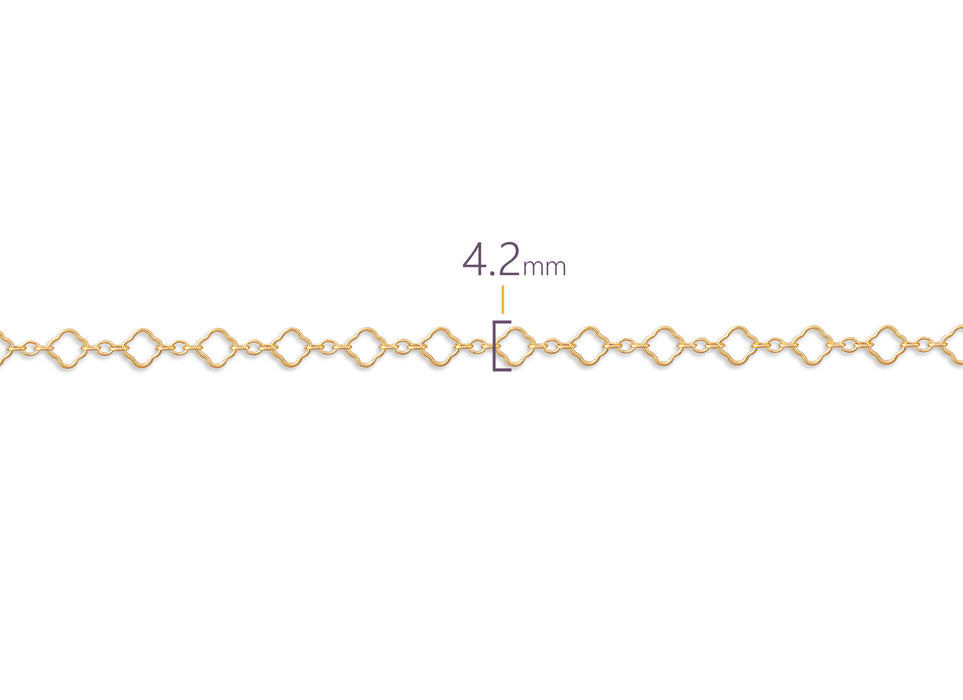 4.2mm Clover Mixed Link Chain By The Inch