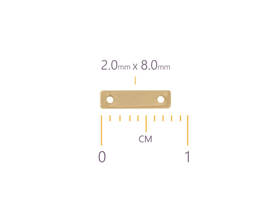 Rectangular Chain Tag 2mm x 8mm