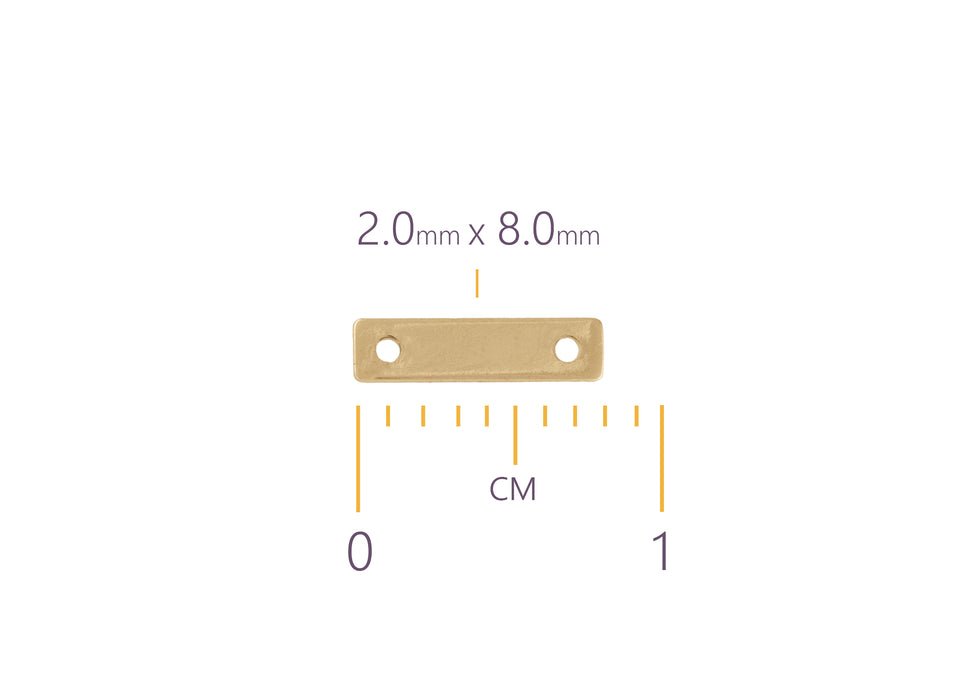 Rectangular Chain Tag 2mm x 8mm
