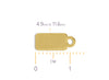 Square Chain Tag 4.90mm x 11.60mm