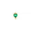 14K Yellow Gold Heart Synthetic Birthstone Vertical Bail Connector RIVA Precision 