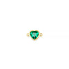 14K Yellow Gold Heart Synthetic Birthstone Horizontal Bail Connector RIVA Precision 
