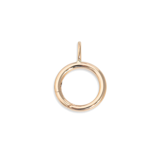 Gold invisible clasp on a white background