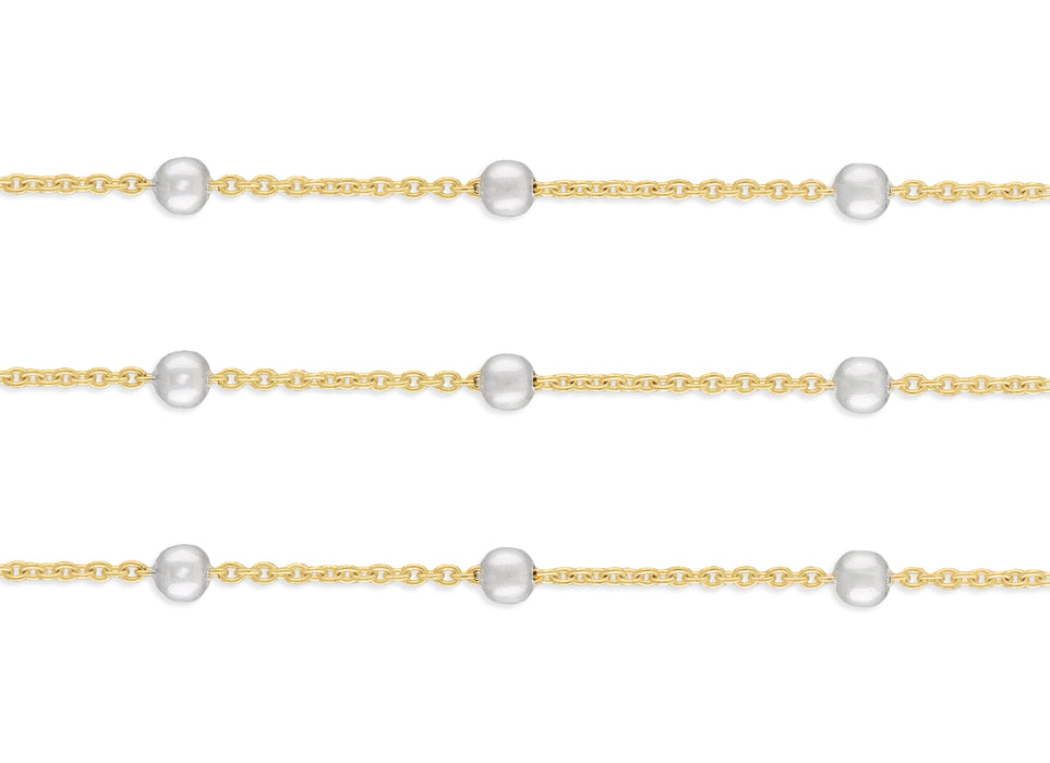 2.03mm Sterling Silver Satellite, Gold-Filled Chain By the Inch