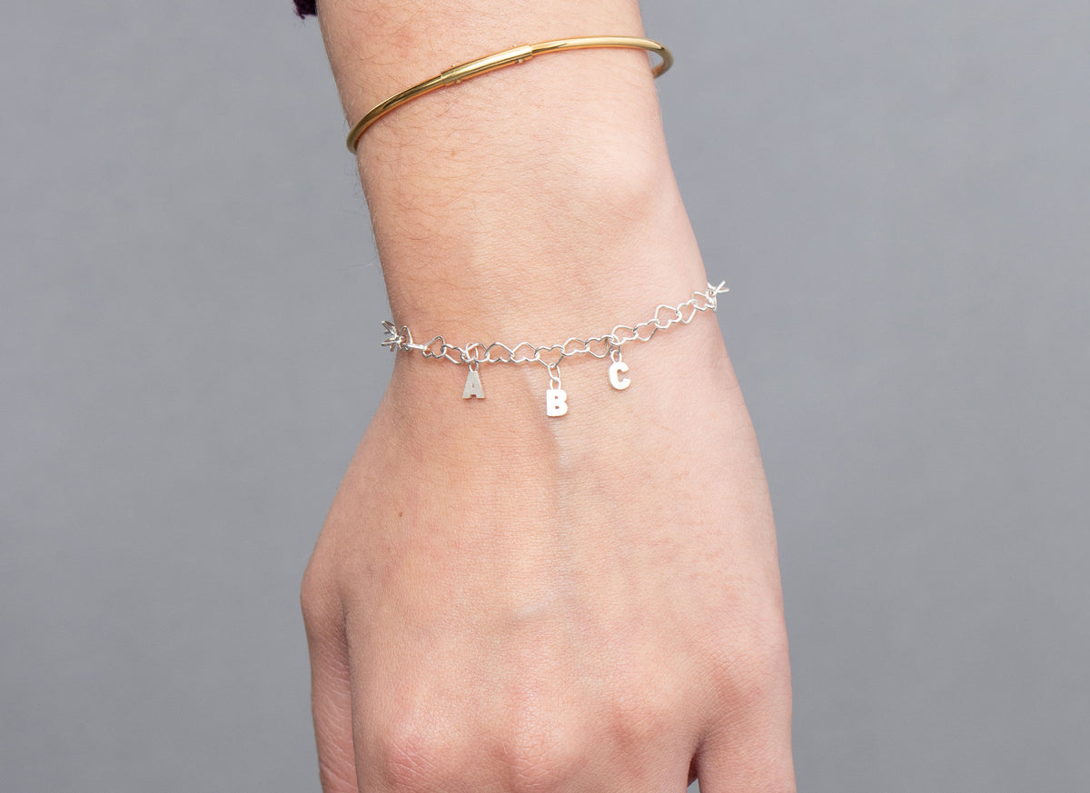 Letter Charms Sterling Silver 