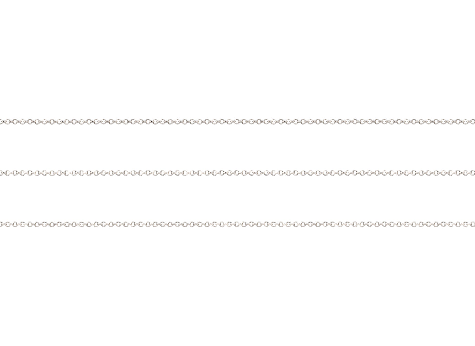 Silver chain on a white background