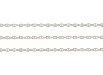 Silver chain on a white background