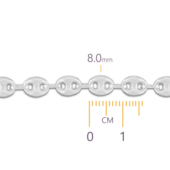 Sterling Silver Mariner Chain By the Inch RIVA Precision 