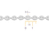 Sterling Silver Mariner Chain By the Inch RIVA Precision 