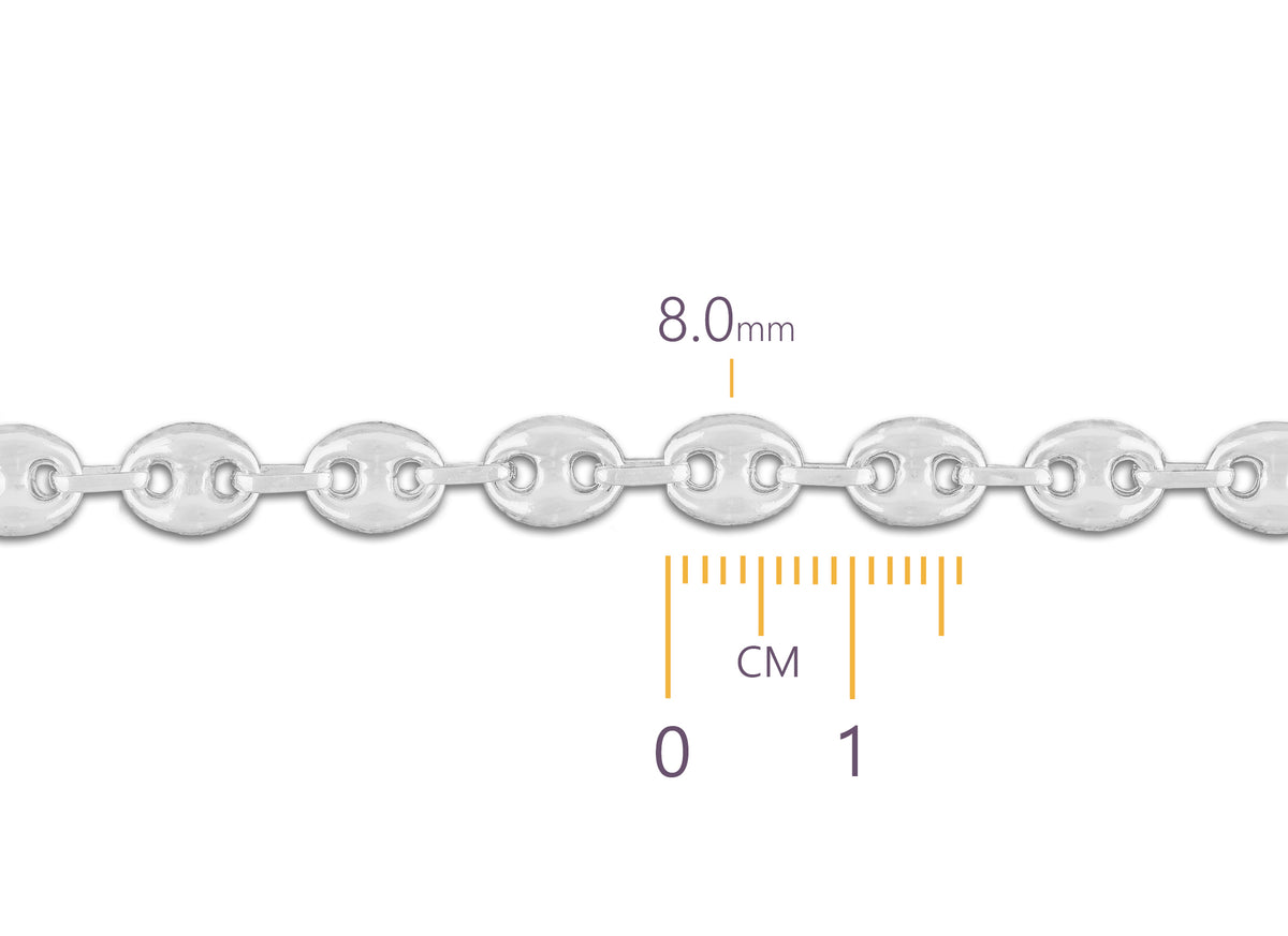 Sterling Silver Mariner Chain By the Inch RIVA Precision 