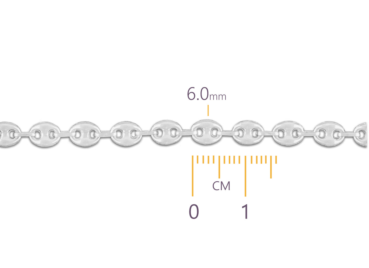 Sterling Silver Mariner Chain By the Inch RIVA Precision 