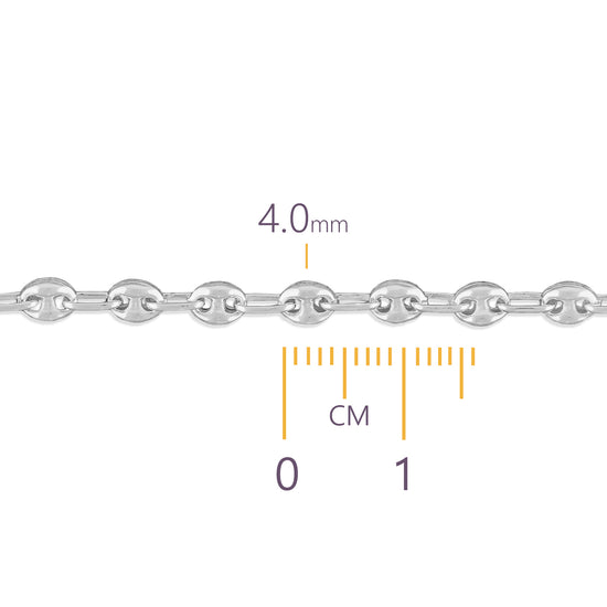 Sterling Silver Mariner Chain By the Inch RIVA Precision 
