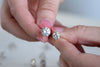 3 Prong Martini Stud Earring Pair