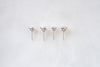 3 Prong Martini Stud Earring Pair